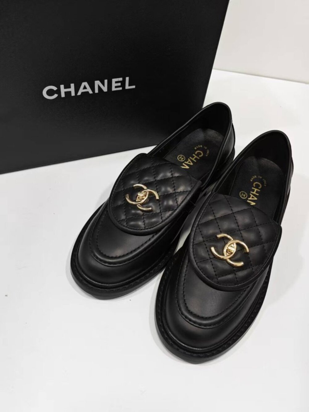 Chanel Women's Black Loafers